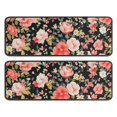 thumbnail image 1 of Kitchen Rugs Sets Of 2,Pioneer Flower Floral Print Pattern Anti Fatigue Kitchen Mat Rugs Non Slip Washable,Decorative Kitchen Floor Mats for Kitchen,Sink,Laundry,17"x47"+17"x47", 1 of 5