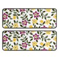 thumbnail image 1 of Kitchen Rugs Sets Of 2,Pioneer Flower Floral Print Pattern Anti Fatigue Kitchen Mat Rugs Non Slip Washable,Decorative Kitchen Floor Mats for Kitchen,Sink,Laundry,17"x47"+17"x47", 1 of 5