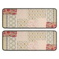 thumbnail image 1 of Kitchen Rugs Sets Of 2,Pioneer Flower Floral Print Pattern Anti Fatigue Kitchen Mat Rugs Non Slip Washable,Decorative Kitchen Floor Mats for Kitchen,Sink,Laundry,17"x47"+17"x47", 1 of 5