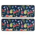 thumbnail image 1 of Kitchen Rugs Sets Of 2,Pioneer Flower Floral Print Pattern Anti Fatigue Kitchen Mat Rugs Non Slip Washable,Decorative Kitchen Floor Mats for Kitchen,Sink,Laundry,17"x47"+17"x47", 1 of 5