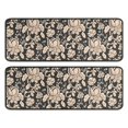 thumbnail image 1 of Kitchen Rugs Sets Of 2,Pioneer Flower Floral Print Pattern Anti Fatigue Kitchen Mat Rugs Non Slip Washable,Decorative Kitchen Floor Mats for Kitchen,Sink,Laundry,17"x47"+17"x47", 1 of 5