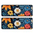 thumbnail image 1 of Kitchen Rugs Sets Of 2,Pioneer Flower Floral Print Pattern Anti Fatigue Kitchen Mat Rugs Non Slip Washable,Decorative Kitchen Floor Mats for Kitchen,Sink,Laundry,17"x47"+17"x47", 1 of 5