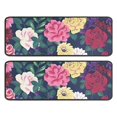 thumbnail image 1 of Kitchen Rugs Sets Of 2,Pioneer Flower Floral Print Pattern Anti Fatigue Kitchen Mat Rugs Non Slip Washable,Decorative Kitchen Floor Mats for Kitchen,Sink,Laundry,17"x47"+17"x47", 1 of 5