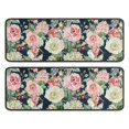thumbnail image 1 of Kitchen Rugs Sets Of 2,Pioneer Flower Floral Print Pattern Anti Fatigue Kitchen Mat Rugs Non Slip Washable,Decorative Kitchen Floor Mats for Kitchen,Sink,Laundry,17"x47"+17"x47", 1 of 5