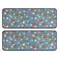 thumbnail image 1 of Kitchen Rugs Sets Of 2,Pioneer Flower Floral Print Pattern Anti Fatigue Kitchen Mat Rugs Non Slip Washable,Decorative Kitchen Floor Mats for Kitchen,Sink,Laundry,17"x47"+17"x47", 1 of 5