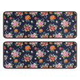 thumbnail image 1 of Kitchen Rugs Sets Of 2,Pioneer Flower Floral Print Pattern Anti Fatigue Kitchen Mat Rugs Non Slip Washable,Decorative Kitchen Floor Mats for Kitchen,Sink,Laundry,17X47 Inch, 1 of 5