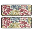 thumbnail image 1 of Kitchen Rugs Sets Of 2,Pioneer Flower Floral Print Pattern Anti Fatigue Kitchen Mat Rugs Non Slip Washable,Decorative Kitchen Floor Mats for Kitchen,Sink,Laundry,17"x47"+17"x47", 1 of 5