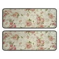 thumbnail image 1 of Kitchen Rugs Sets Of 2,Pioneer Flower Floral Print Pattern Anti Fatigue Kitchen Mat Rugs Non Slip Washable,Decorative Kitchen Floor Mats for Kitchen,Sink,Laundry,17"x47"+17"x47", 1 of 5