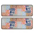 thumbnail image 1 of Kitchen Rugs Sets Of 2,Pioneer Flower Floral Print Pattern Anti Fatigue Kitchen Mat Rugs Non Slip Washable,Decorative Kitchen Floor Mats for Kitchen,Sink,Laundry,17"x47"+17"x47", 1 of 5