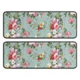 thumbnail image 1 of Kitchen Rugs Sets Of 2,Pioneer Flower Floral Print Pattern Anti Fatigue Kitchen Mat Rugs Non Slip Washable,Decorative Kitchen Floor Mats for Kitchen,Sink,Laundry,17"x47"+17"x47", 1 of 5