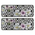 thumbnail image 1 of Kitchen Rugs Sets Of 2,Pioneer Flower Floral Print Pattern Anti Fatigue Kitchen Mat Rugs Non Slip Washable,Decorative Kitchen Floor Mats for Kitchen,Sink,Laundry,17"x47"+17"x47", 1 of 5