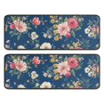 thumbnail image 1 of Kitchen Rugs Sets Of 2,Pioneer Flower Floral Print Pattern Anti Fatigue Kitchen Mat Rugs Non Slip Washable,Decorative Kitchen Floor Mats for Kitchen,Sink,Laundry,17"x47"+17"x47", 1 of 5