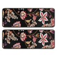 thumbnail image 1 of Kitchen Rugs Sets Of 2,Pioneer Flower Floral Print Pattern Anti Fatigue Kitchen Mat Rugs Non Slip Washable,Decorative Kitchen Floor Mats for Kitchen,Sink,Laundry,17"x47"+17"x47", 1 of 5