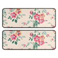 thumbnail image 1 of Kitchen Rugs Sets Of 2,Pioneer Flower Floral Print Pattern Anti Fatigue Kitchen Mat Rugs Non Slip Washable,Decorative Kitchen Floor Mats for Kitchen,Sink,Laundry,17"x47"+17"x47", 1 of 5
