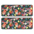 thumbnail image 1 of Kitchen Rugs Sets Of 2,Pioneer Flower Floral Print Pattern Anti Fatigue Kitchen Mat Rugs Non Slip Washable,Decorative Kitchen Floor Mats for Kitchen,Sink,Laundry,17"x47"+17"x47", 1 of 5