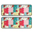 thumbnail image 1 of Kitchen Rugs Sets Of 2,Pioneer Flower Floral Print Pattern Anti Fatigue Kitchen Mat Rugs Non Slip Washable,Decorative Kitchen Floor Mats for Kitchen,Sink,Laundry,17X47 Inch, 1 of 5