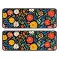 thumbnail image 1 of Kitchen Rugs Sets Of 2,Pioneer Flower Floral Print Pattern Anti Fatigue Kitchen Mat Rugs Non Slip Washable,Decorative Kitchen Floor Mats for Kitchen,Sink,Laundry,17"x47"+17"x47", 1 of 5