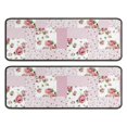 thumbnail image 1 of Kitchen Rugs Sets Of 2,Pioneer Flower Floral Print Pattern Anti Fatigue Kitchen Mat Rugs Non Slip Washable,Decorative Kitchen Floor Mats for Kitchen,Sink,Laundry,17"x47"+17"x47", 1 of 5