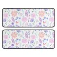 thumbnail image 1 of Kitchen Rugs Sets Of 2,Pioneer Flower Floral Print Pattern Anti Fatigue Kitchen Mat Rugs Non Slip Washable,Decorative Kitchen Floor Mats for Kitchen,Sink,Laundry,17"x47"+17"x47", 1 of 5