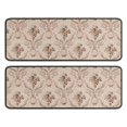 thumbnail image 1 of Kitchen Rugs Sets Of 2,Pioneer Flower Floral Print Pattern Anti Fatigue Kitchen Mat Rugs Non Slip Washable,Decorative Kitchen Floor Mats for Kitchen,Sink,Laundry,17"x47"+17"x47", 1 of 5