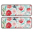 thumbnail image 1 of Kitchen Rugs Sets Of 2,Pioneer Flower Floral Print Pattern Anti Fatigue Kitchen Mat Rugs Non Slip Washable,Decorative Kitchen Floor Mats for Kitchen,Sink,Laundry,17"x47"+17"x47", 1 of 5