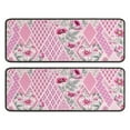 thumbnail image 1 of Kitchen Rugs Sets Of 2,Pioneer Flower Floral Print Pattern Anti Fatigue Kitchen Mat Rugs Non Slip Washable,Decorative Kitchen Floor Mats for Kitchen,Sink,Laundry,17"x47"+17"x47", 1 of 5