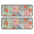 thumbnail image 1 of Kitchen Rugs Sets Of 2,Pioneer Flower Floral Print Pattern Anti Fatigue Kitchen Mat Rugs Non Slip Washable,Decorative Kitchen Floor Mats for Kitchen,Sink,Laundry,17X47 Inch, 1 of 5