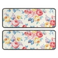 thumbnail image 1 of Kitchen Rugs Sets Of 2,Pioneer Flower Floral Print Pattern Anti Fatigue Kitchen Mat Rugs Non Slip Washable,Decorative Kitchen Floor Mats for Kitchen,Sink,Laundry,17"x47"+17"x47", 1 of 5