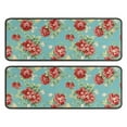 thumbnail image 1 of Kitchen Rugs Sets Of 2,Pioneer Flower Floral Print Pattern Anti Fatigue Kitchen Mat Rugs Non Slip Washable,Decorative Kitchen Floor Mats for Kitchen,Sink,Laundry,17"x47"+17"x47", 1 of 5