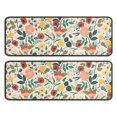 thumbnail image 1 of Kitchen Rugs Sets Of 2,Pioneer Flower Floral Print Pattern Anti Fatigue Kitchen Mat Rugs Non Slip Washable,Decorative Kitchen Floor Mats for Kitchen,Sink,Laundry,17"x47"+17"x47", 1 of 5
