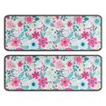 thumbnail image 1 of Kitchen Rugs Sets Of 2,Pioneer Flower Floral Print Pattern Anti Fatigue Kitchen Mat Rugs Non Slip Washable,Decorative Kitchen Floor Mats for Kitchen,Sink,Laundry,17"x47"+17"x47", 1 of 5