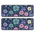 thumbnail image 1 of Kitchen Rugs Sets Of 2,Pioneer Flower Floral Print Pattern Anti Fatigue Kitchen Mat Rugs Non Slip Washable,Decorative Kitchen Floor Mats for Kitchen,Sink,Laundry,17"x47"+17"x47", 1 of 5