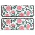 thumbnail image 1 of Kitchen Rugs Sets Of 2,Pioneer Flower Floral Print Pattern Anti Fatigue Kitchen Mat Rugs Non Slip Washable,Decorative Kitchen Floor Mats for Kitchen,Sink,Laundry,17"x47"+17"x47", 1 of 5