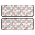 thumbnail image 1 of Kitchen Rugs Sets Of 2,Pioneer Flower Floral Print Pattern Anti Fatigue Kitchen Mat Rugs Non Slip Washable,Decorative Kitchen Floor Mats for Kitchen,Sink,Laundry,17"x47"+17"x47", 1 of 5
