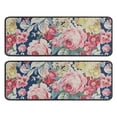 thumbnail image 1 of Kitchen Rugs Sets Of 2,Pioneer Flower Floral Print Pattern Anti Fatigue Kitchen Mat Rugs Non Slip Washable,Decorative Kitchen Floor Mats for Kitchen,Sink,Laundry,17"x47"+17"x47", 1 of 5