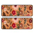 thumbnail image 1 of Kitchen Rugs Sets Of 2,Pioneer Flower Floral Print Pattern Anti Fatigue Kitchen Mat Rugs Non Slip Washable,Decorative Kitchen Floor Mats for Kitchen,Sink,Laundry,17"x47"+17"x47", 1 of 5