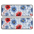 thumbnail image 1 of Kitchen Rugs Sets Of 2,Pioneer Flower Floral Print Pattern Anti Fatigue Kitchen Mat Rugs Non Slip Washable,Decorative Kitchen Floor Mats for Kitchen,Sink,Laundry,17"x47"+17"x47", 1 of 5