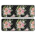 thumbnail image 1 of Kitchen Rugs Sets Of 2,Pioneer Flower Floral Print Pattern Anti Fatigue Kitchen Mat Rugs Non Slip Washable,Decorative Kitchen Floor Mats for Kitchen,Sink,Laundry,17"x47"+17"x47", 1 of 5