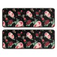 thumbnail image 1 of Kitchen Rugs Sets Of 2,Pioneer Flower Floral Print Pattern Anti Fatigue Kitchen Mat Rugs Non Slip Washable,Decorative Kitchen Floor Mats for Kitchen,Sink,Laundry,17"x47"+17"x47", 1 of 5