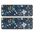 thumbnail image 1 of Kitchen Rugs Sets Of 2,Pioneer Flower Floral Print Pattern Anti Fatigue Kitchen Mat Rugs Non Slip Washable,Decorative Kitchen Floor Mats for Kitchen,Sink,Laundry,17"x47"+17"x47", 1 of 5