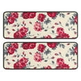 thumbnail image 1 of Kitchen Rugs Sets Of 2,Pioneer Flower Floral Print Pattern Anti Fatigue Kitchen Mat Rugs Non Slip Washable,Decorative Kitchen Floor Mats for Kitchen,Sink,Laundry,17"x47"+17"x47", 1 of 5