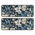 thumbnail image 1 of Kitchen Rugs Sets Of 2,Pioneer Flower Floral Print Pattern Anti Fatigue Kitchen Mat Rugs Non Slip Washable,Decorative Kitchen Floor Mats for Kitchen,Sink,Laundry,17"x47"+17"x47", 1 of 5