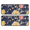 thumbnail image 1 of Kitchen Rugs Sets Of 2,Pioneer Flower Floral Print Pattern Anti Fatigue Kitchen Mat Rugs Non Slip Washable,Decorative Kitchen Floor Mats for Kitchen,Sink,Laundry,17"x47"+17"x47", 1 of 5