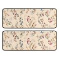 thumbnail image 1 of Kitchen Rugs Sets Of 2,Pioneer Flower Floral Print Pattern Anti Fatigue Kitchen Mat Rugs Non Slip Washable,Decorative Kitchen Floor Mats for Kitchen,Sink,Laundry,17"x47"+17"x47", 1 of 5