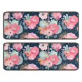 thumbnail image 1 of Kitchen Rugs Sets Of 2,Pioneer Flower Floral Print Pattern Anti Fatigue Kitchen Mat Rugs Non Slip Washable,Decorative Kitchen Floor Mats for Kitchen,Sink,Laundry,17"x47"+17"x47", 1 of 5