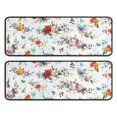 thumbnail image 1 of Kitchen Rugs Sets Of 2,Pioneer Flower Floral Print Pattern Anti Fatigue Kitchen Mat Rugs Non Slip Washable,Decorative Kitchen Floor Mats for Kitchen,Sink,Laundry,17"x47"+17"x47", 1 of 5