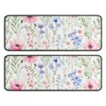 thumbnail image 1 of Kitchen Rugs Sets Of 2,Pioneer Flower Floral Print Pattern Anti Fatigue Kitchen Mat Rugs Non Slip Washable,Decorative Kitchen Floor Mats for Kitchen,Sink,Laundry,17"x47"+17"x47", 1 of 5