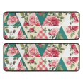 thumbnail image 1 of Kitchen Rugs Sets Of 2,Pioneer Flower Floral Print Pattern Anti Fatigue Kitchen Mat Rugs Non Slip Washable,Decorative Kitchen Floor Mats for Kitchen,Sink,Laundry,17"x47"+17"x47", 1 of 5