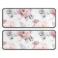 thumbnail image 1 of Kitchen Rugs Sets Of 2,Pioneer Flower Floral Print Pattern Anti Fatigue Kitchen Mat Rugs Non Slip Washable,Decorative Kitchen Floor Mats for Kitchen,Sink,Laundry,17"x47"+17"x47", 1 of 5