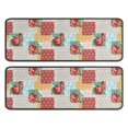 thumbnail image 1 of Kitchen Rugs Sets Of 2,Pioneer Flower Floral Print Pattern Anti Fatigue Kitchen Mat Rugs Non Slip Washable,Decorative Kitchen Floor Mats for Kitchen,Sink,Laundry,17"x47"+17"x47", 1 of 5
